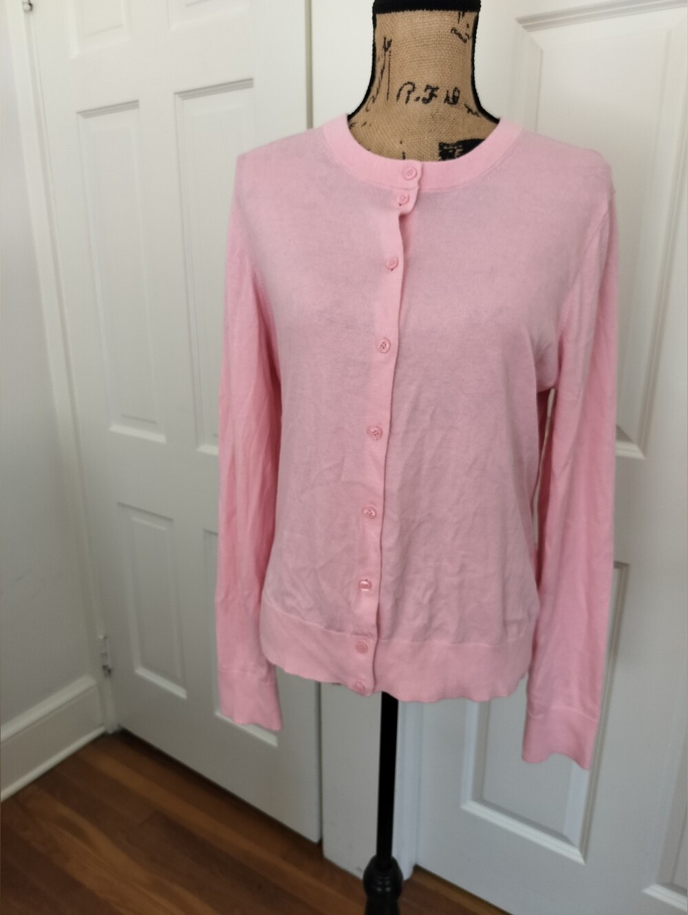 J.Crew Cardigan Pink Women’s Button-Up Crewneck Sweater Size XL
